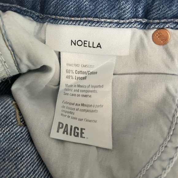 NWT Paige Noella Straight Sledge Destructed Jeans. Size 28 Petite. - Picture 13 of 16